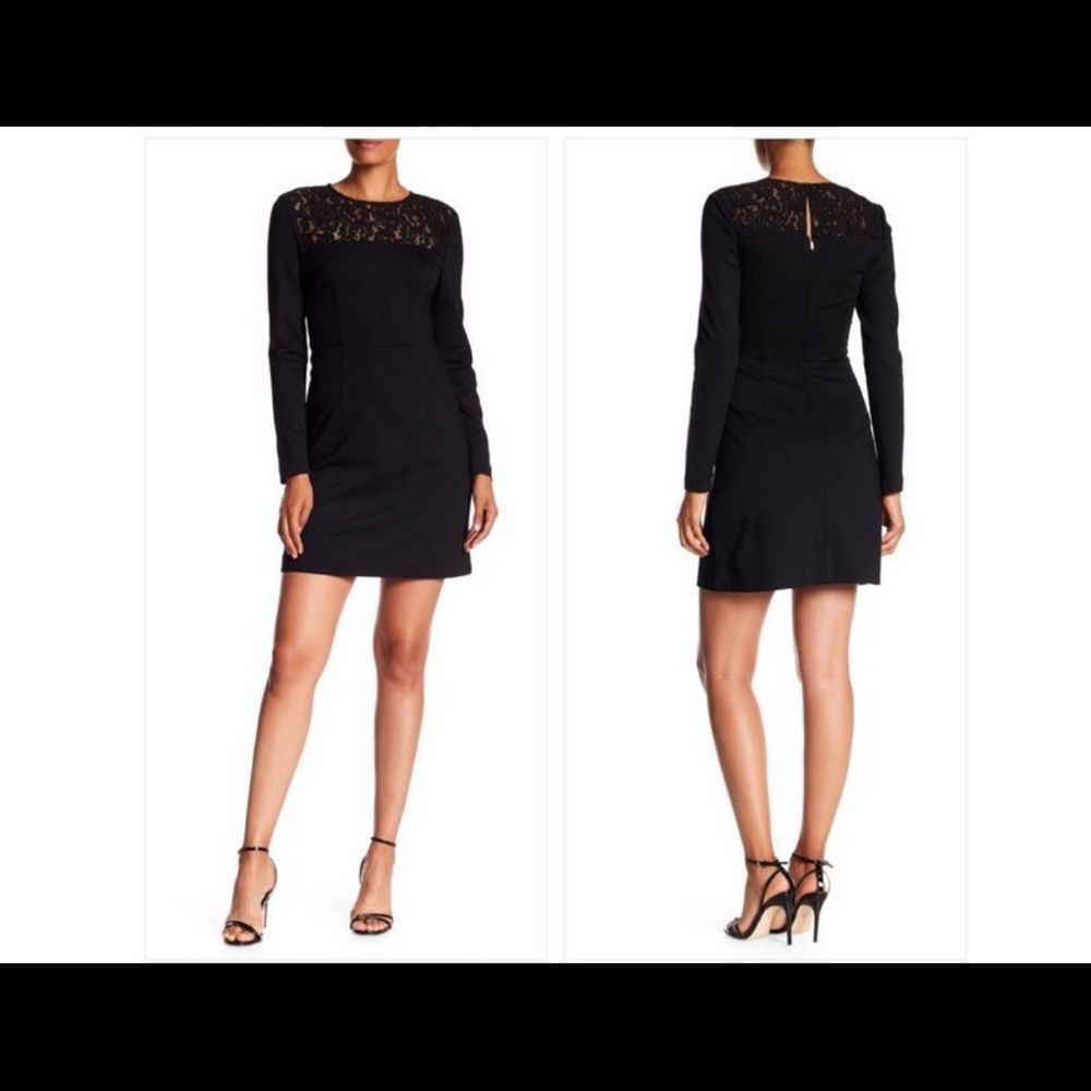 Trina Turk Sebastian mini dress black lace 6